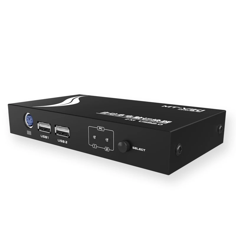 MT Viki 2 порта Авто VGA USB KVM переключатель Hotkey выбор с оригинальными кабелями