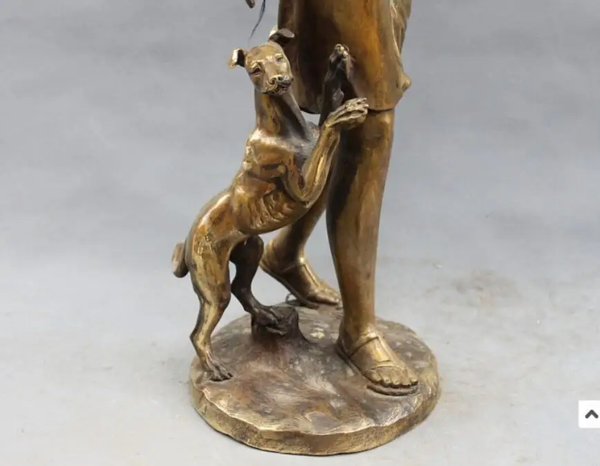 26 г. скульптура в западном стиле для девушек и собак из меди бронзы|copper decoration|sculpture