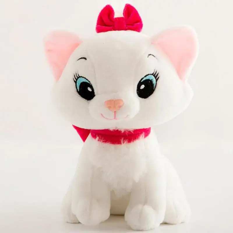 Kawaii Приключения мари кот 20 30 см галстук Кот Милая плюшевая игрушка мягкая кукла