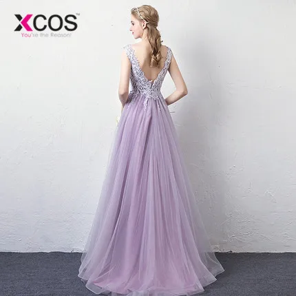 XCOS Длинные платья выпускного вечера 2018 фиолетовый случаю для Для женщин вечерние