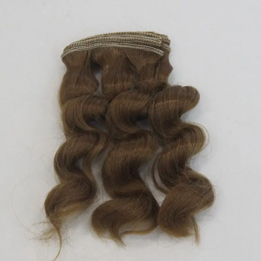 13 15 см кукольные волосы для 1/3 1/4 1/6 BJD Diy кукла натуральные волнистые кукольные парики молочный Шелковый парик термостойкие высокотемпературные кукольные волосы - Цвет: 13