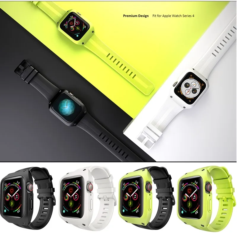 Мягкий силиконовый спортивный браслет ремешок для Apple Watch Band 4 Чехол браслета