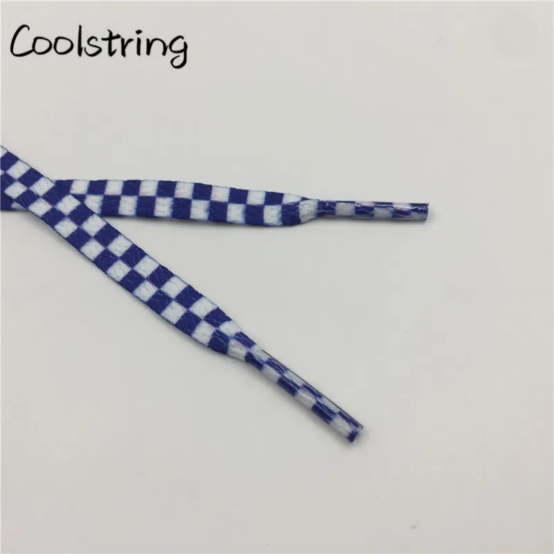 Coolstring полиэстер 0,8 см ширина плоские шнурки сетка обуви кружево клетчатый цифровой печати шнурки сублимированные Прямая поставка