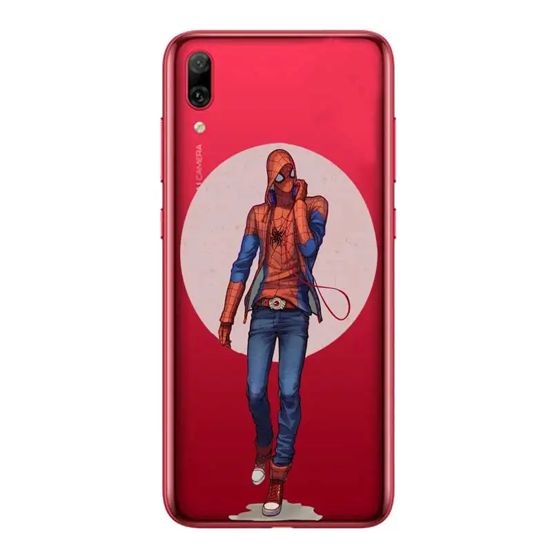 N403 Человек-паук и Дэдпул Мягкий ТПУ силиконовый чехол для huawei mate 8 9 10 20 30 Lite Pro