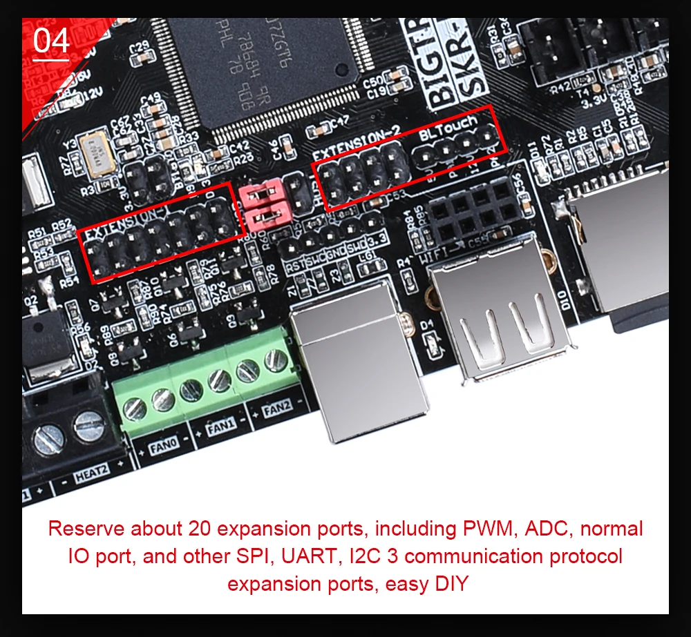 BIGTREETECH SKR PRO V1.1 32 бит wifi плата управления 3d принтер части Vs Ramps MKS Gen V1.4 с TMC2208 A4988 TMC2130 драйвер