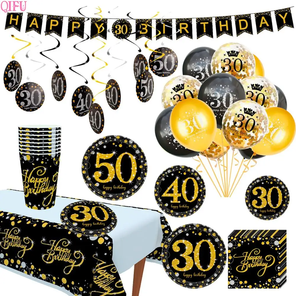 QIFU 30th воздушные шары 40th баллоны 50th ко дню рождения номер 60th розовое золото с днем |