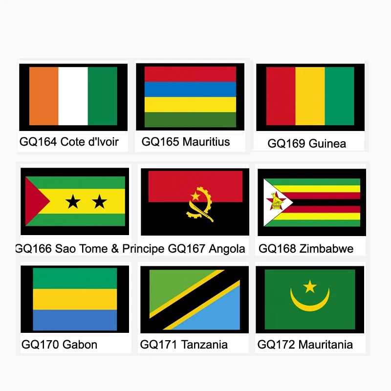 Cote d'lvoir Mauritius Сан Томе и Принсипи Ангола Габон Танзания Национальный флаг баннер