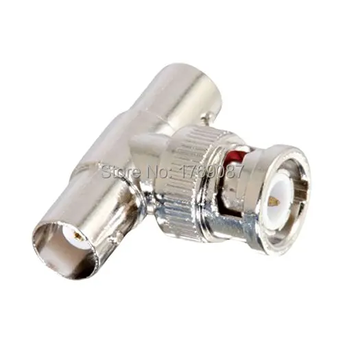 10 шт. BNC штекер двойной разъем (Т образная форма) адаптер для CCTV|plug adapter connector|plug