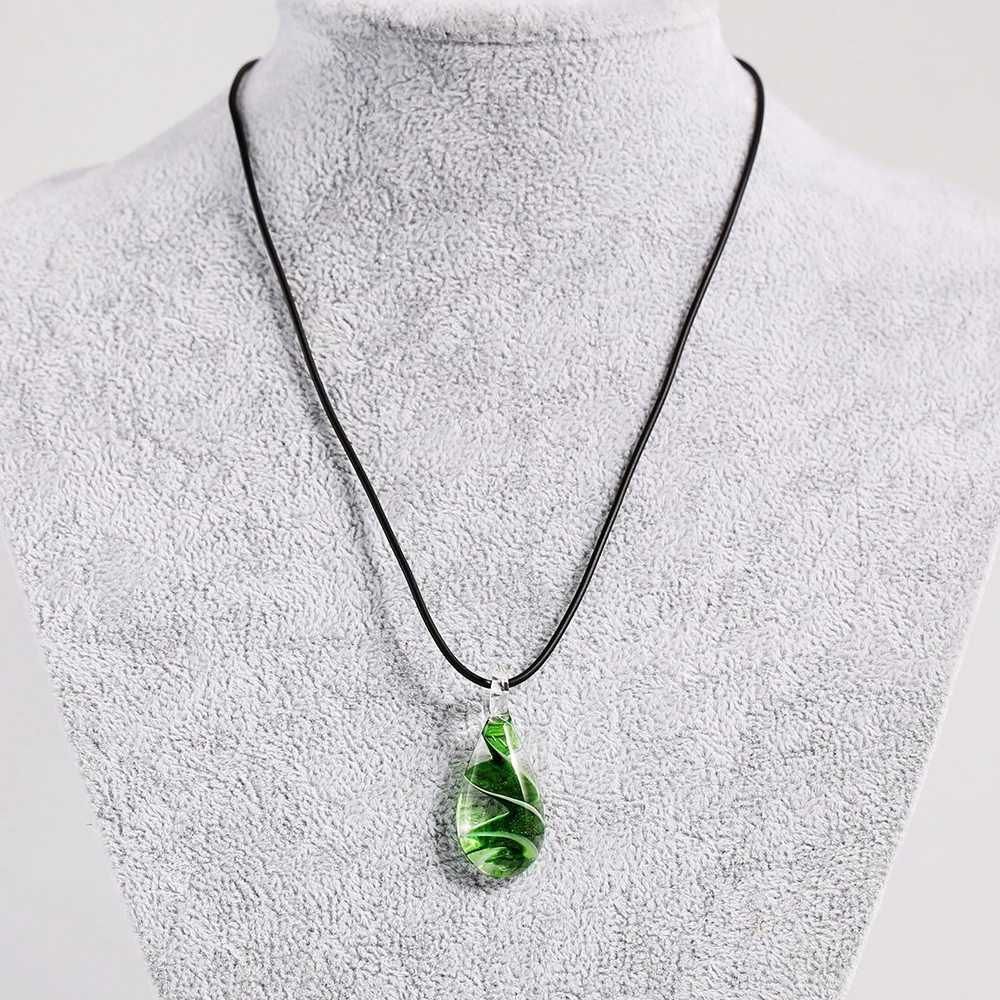 Ожерелье BOEYCJR с подвеской в виде капли воды 5 цветов|glass necklace|drop necklacependant necklace |