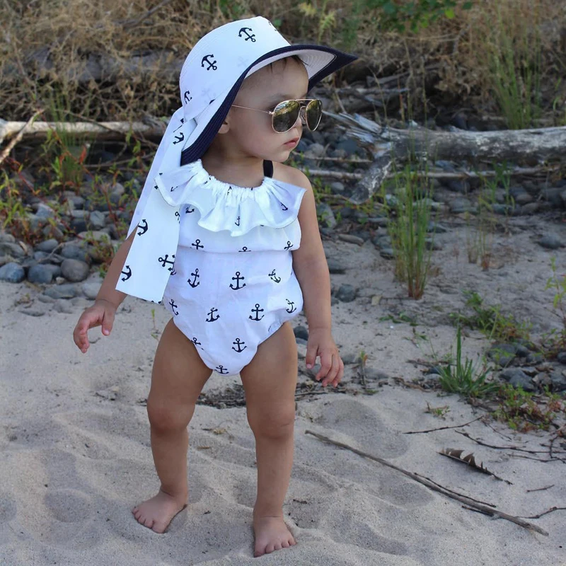 Brand New Summer Newborn Simple Toddler Baby Girl Romper Infant One-sleeve Jumpsuits Bodysuits Outfit Wholesale 0-24Ms | Детская одежда