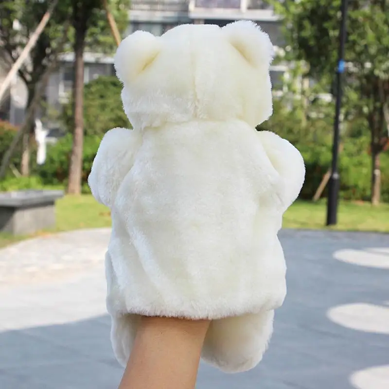 

Cute Polar Bear Hand Puppet Baby Kids Developmental Soft Doll Plush Toy Kids Birthday Gifts Develop Imagination Creativity