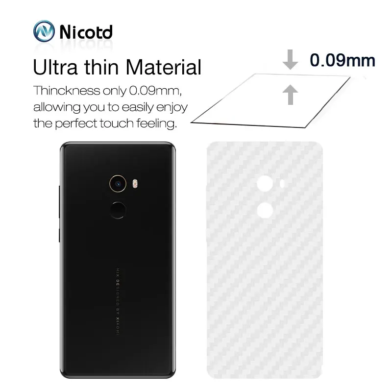 Nicotd для Xiaomi A2 lite A1 5X 6X 6 3D защита задней панели из углеродного волокна защитная