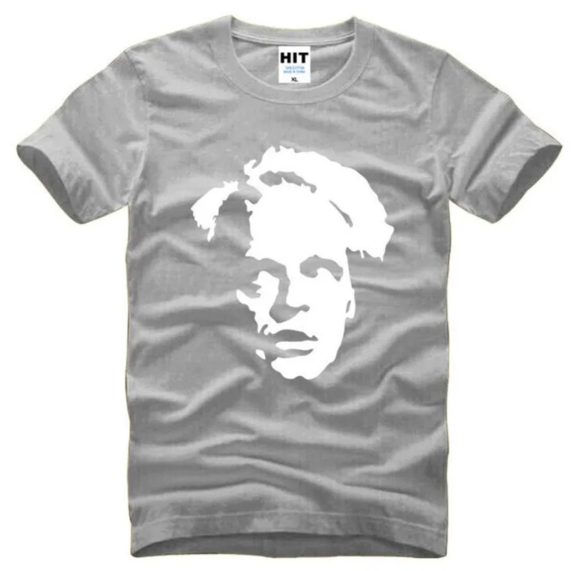 Футболка мужская с принтом Клаус Kinski стильная тенниска из хлопка коротким