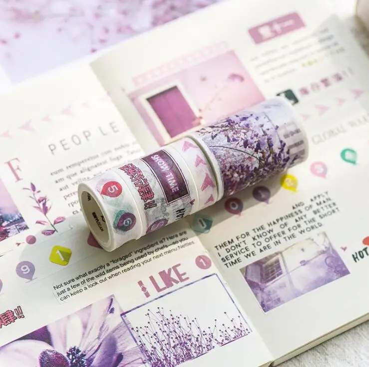5 рулонов/коробка Instagram стили лента для декорации Washi DIY планировщик скрапбукинга
