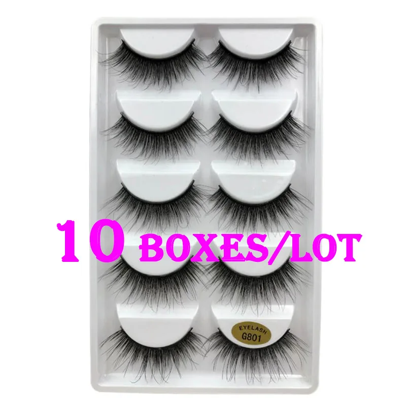 Medium Volume False Eyelashes Makeup Eye lashes for smokey/cat eye 3D Real Mink | Красота и здоровье