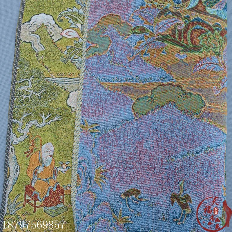Рождественская парча Thangka шелковая вышивка Будда белый Непал Гуаньинь