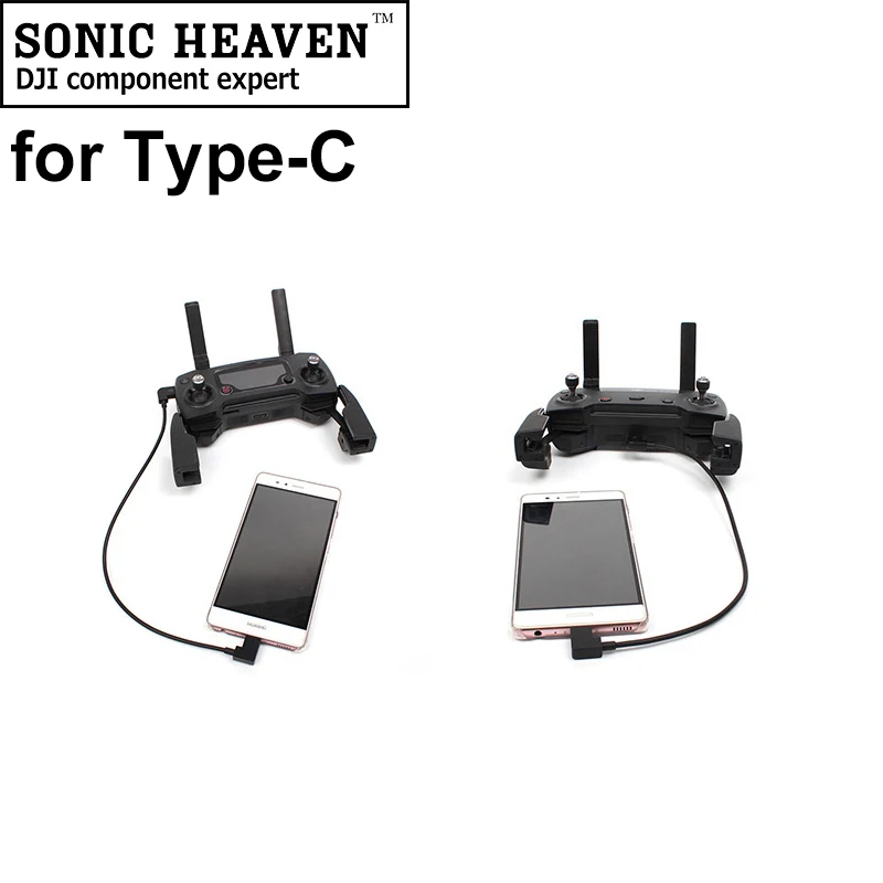 Кабель Micro USB для IOS / Type C кабель передачи данных 90 градусов OTG шнур DJI Mavic 2 Pro Zoom Air