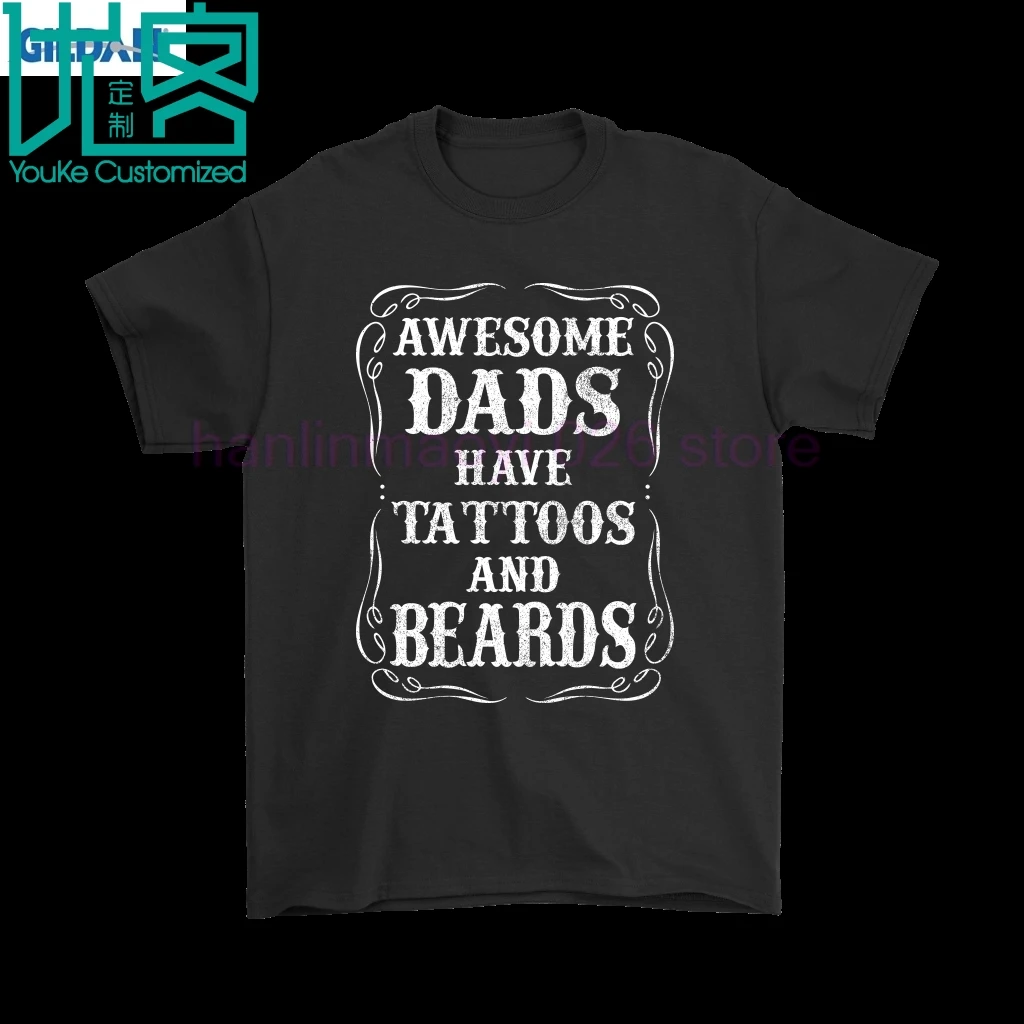 У потрясающих пап есть татуировки и футболки с разметкой для бороды|Мужские