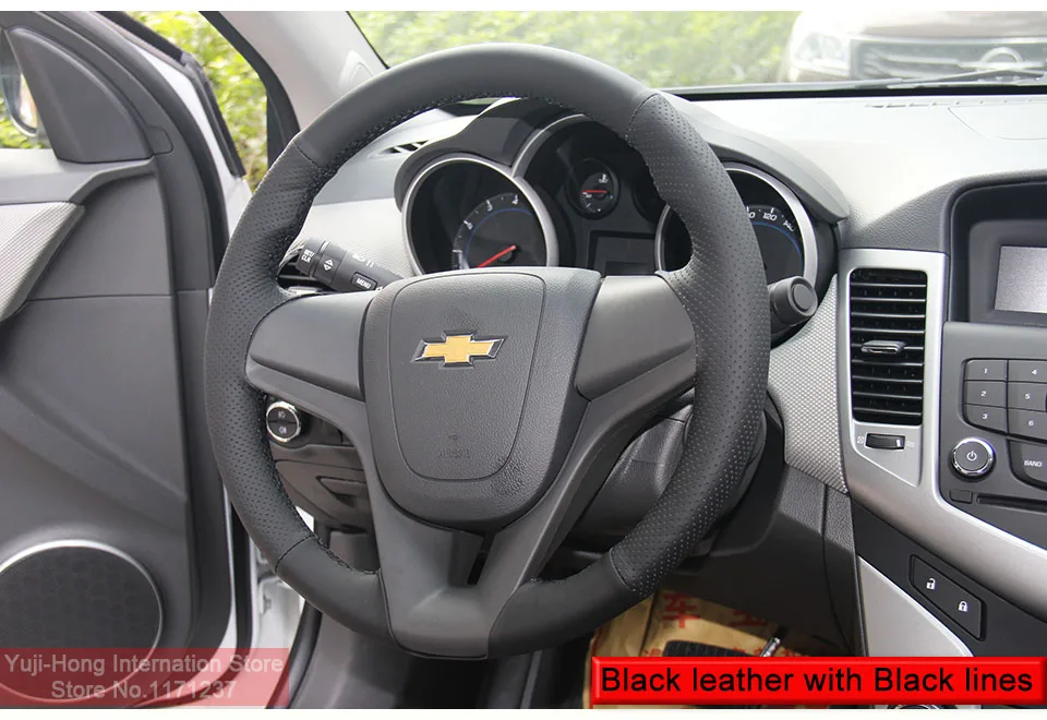Yuji-Hong искусственная кожа Чехлы рулевого колеса автомобиля чехол для Chevrolet Cruze 2009- Trax трекер Aveo ручной работы прошитый чехол