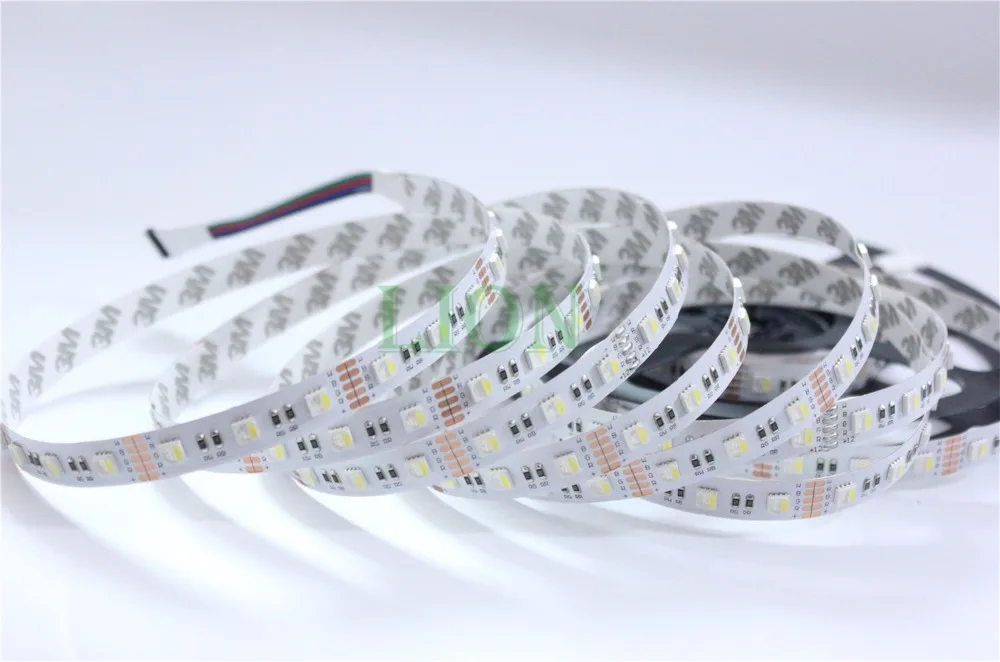 Светодиодный светильник RGBW 1/2/3/4/5 м SMD 5050 12 В гибкий RGB + белый/теплый белый 4 цвета в