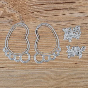 Детские штампы для вырезания ног фотоальбом бумажная карточка рукоделие подарок