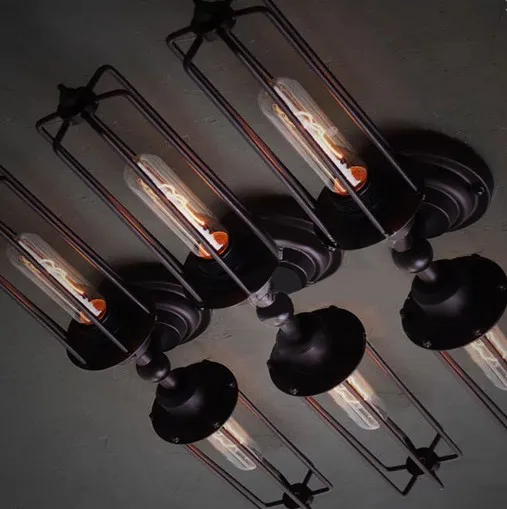 Ретро Лофт Декор двойное настенное бра Эдисона зеркальные настенные светильники