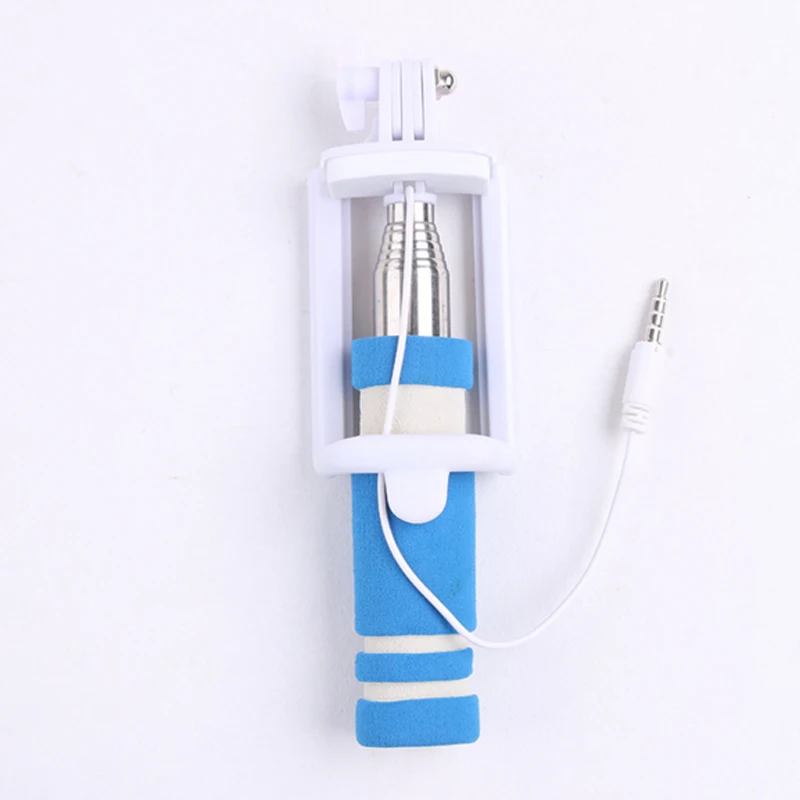 Смайлик портативный мини складной мобильный телефон проводной селфи палки для IOS