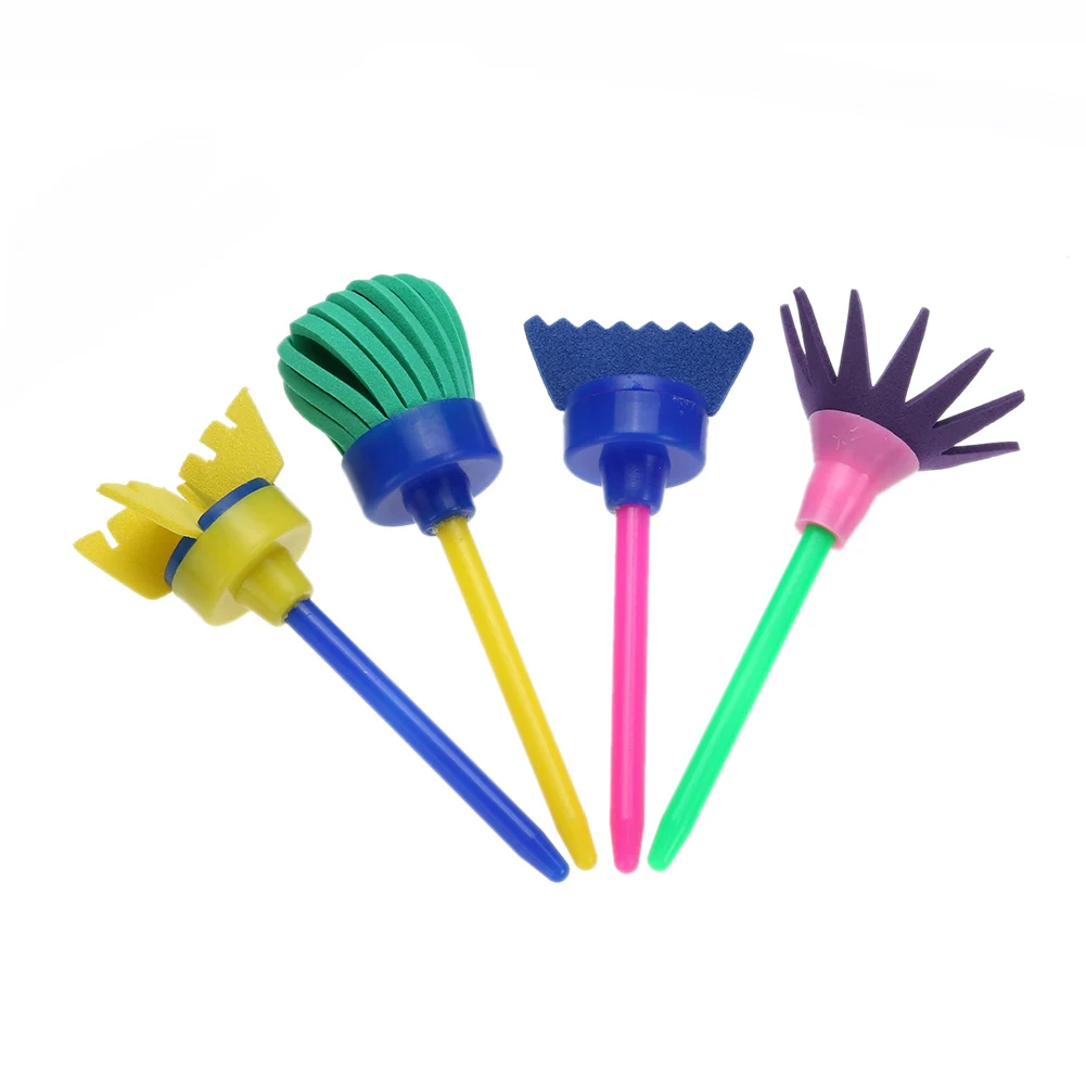 4 шт./компл. губчатая кисть для рисования забавные игрушки детей DIY цветочная