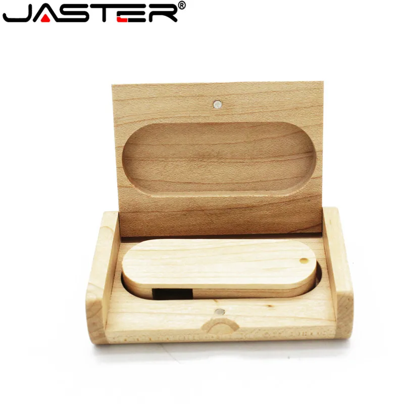 JASTER новые деревянные USB с подарочной коробкой USB флэш-накопитель Флип Тип деревянная коробка+ деревянный чипборд Флешка палочка для создания логотипа по индивидуальному заказу