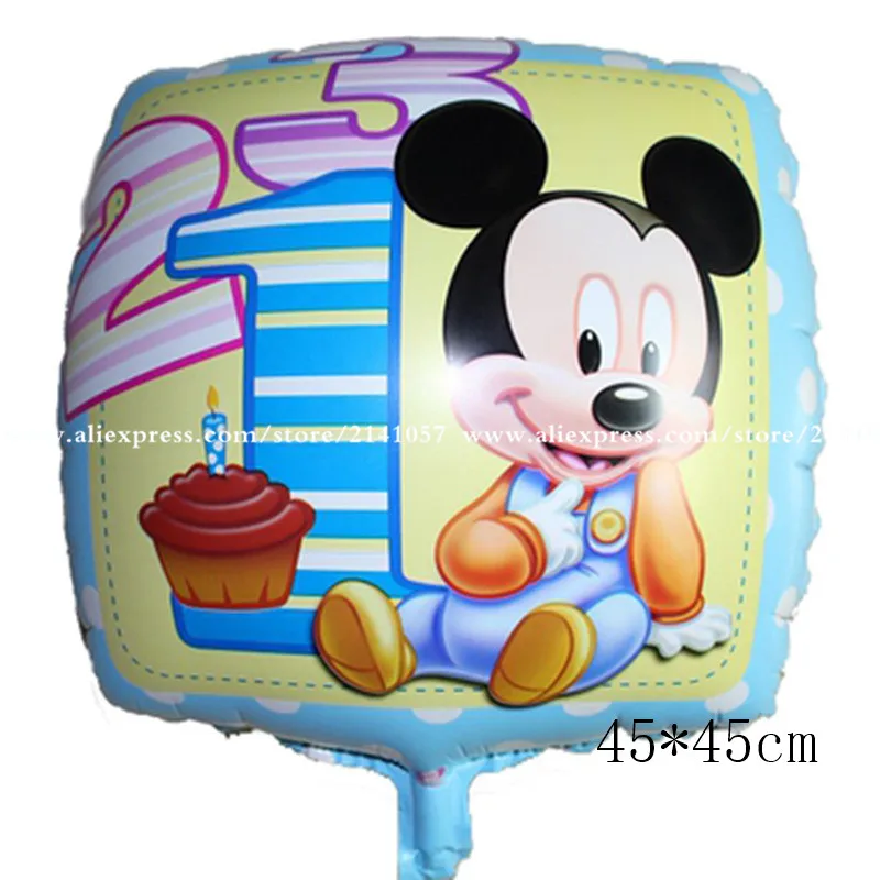 45x45 Square Mickey 1 шт. с Микки Маусом Мышь Фольга воздушные шары День рождения Минни Маус, милая Минни головы воздушные шары Свадебный декор классические игрушки, принадлежности для вечеринок - Цвет: 45x45 Square Mickey