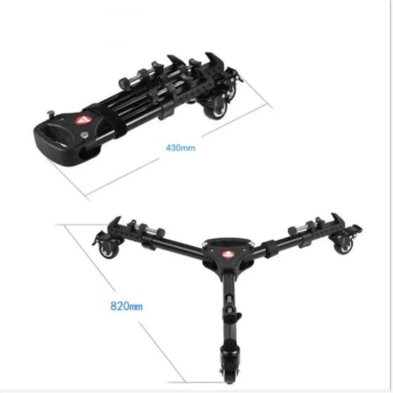 VX-600 универсальная Профессиональная фотография сверхмощный штатив Dolly с колесами