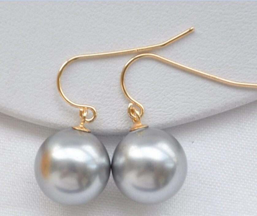 Прекрасные женские свадебные украшения доставка&gt &gt&gt&gt 12 мм серые круглые