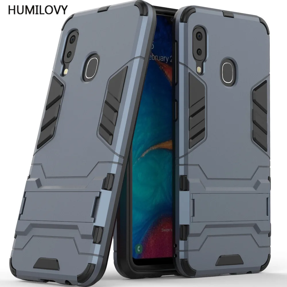 Для Samsung Galaxy A20e чехол Броня Жесткий ПК Мягкая силиконовая задняя накладка из ТПУ