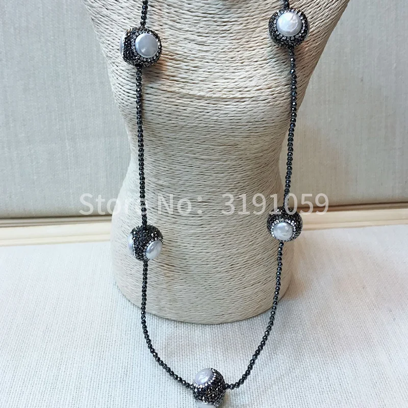 Ожерелье из черного жемчуга холестон модные и простые аксессуары женское