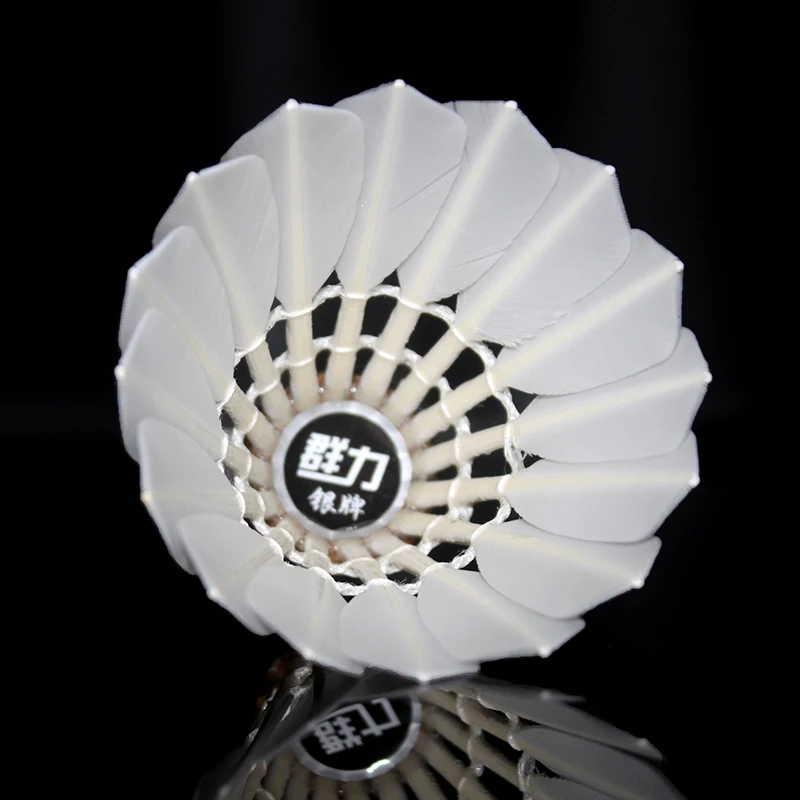 12 шт./трубки оригинальная KUNLI-Щепка Воланы Бадминтон класса b гусиный пух sandwichcock