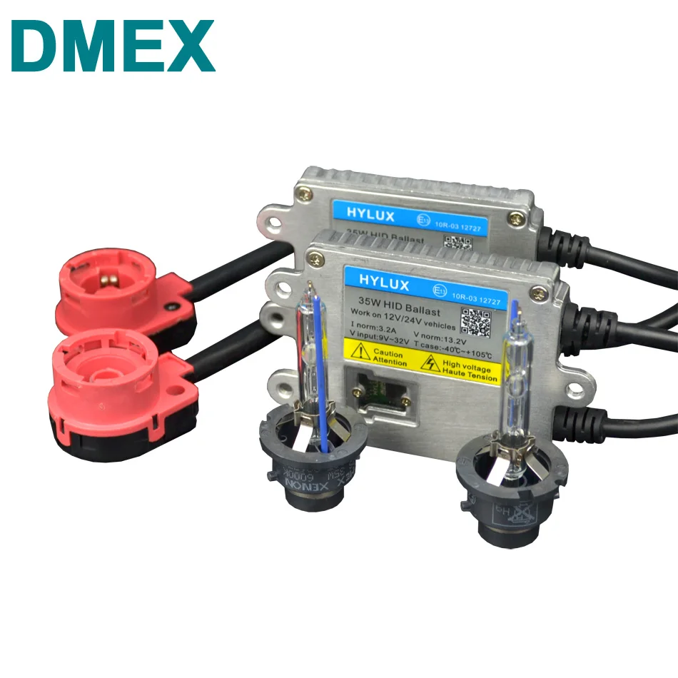 DMEX 1 набор 12V 24V 35W AC Быстрый старт D2S комплект ксеноновых фар, Высокопрочная конструкция 4300K 5000K 6000K 8000K с хайлюкс Быстрый старт Балласт Xenon HID балласт и D2S разъем