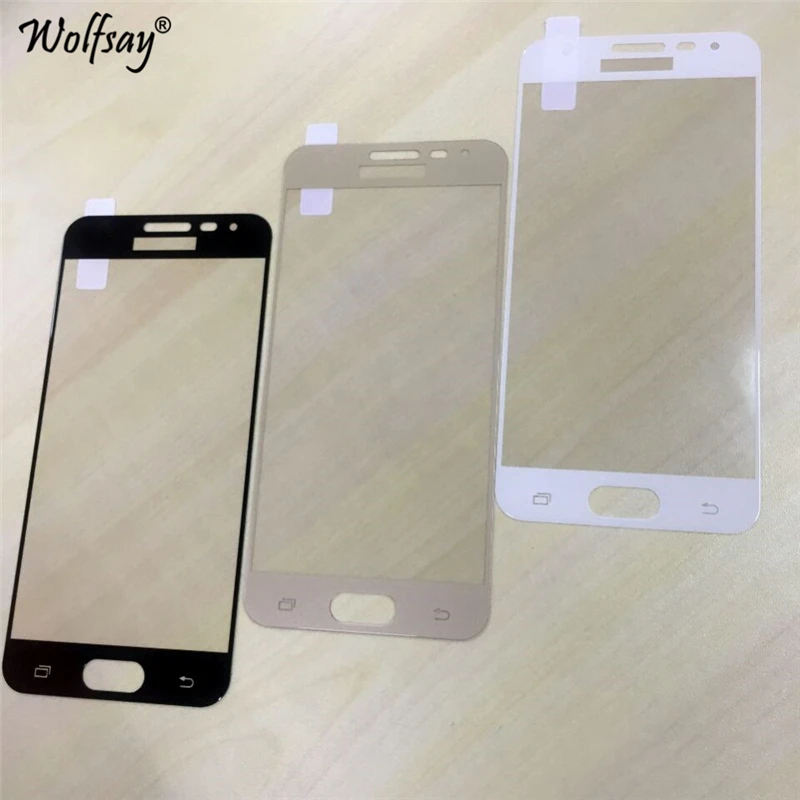 Wolfsay для закаленного стекла Samsung Galaxy J3 2016 Защитная пленка экрана с изогнутым