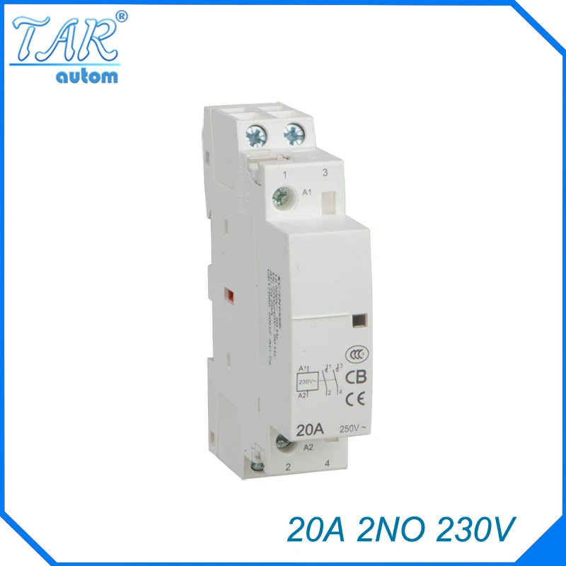 Wholesale-Free ship CE marked WTC- 2P 20A 230V 2NO household AC contactor Household contact module