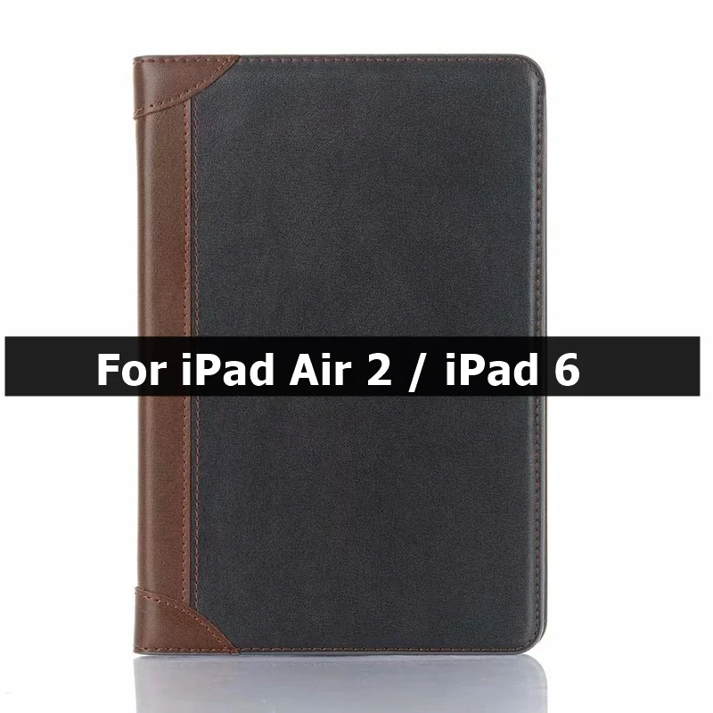 Black Gray B Чехол для iPad Air 1 Air 2 5th 6, iPad 9,7, Чехол для iPad Pro, смарт-кожаный чехол с подставкой для карт, чехол kimTHmall - Цвет: Black Gray B