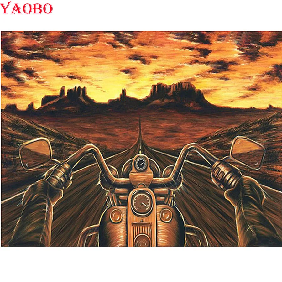 Набор для алмазной вышивки сделай сам крестиком на мотоцикле мозаика аксессуары