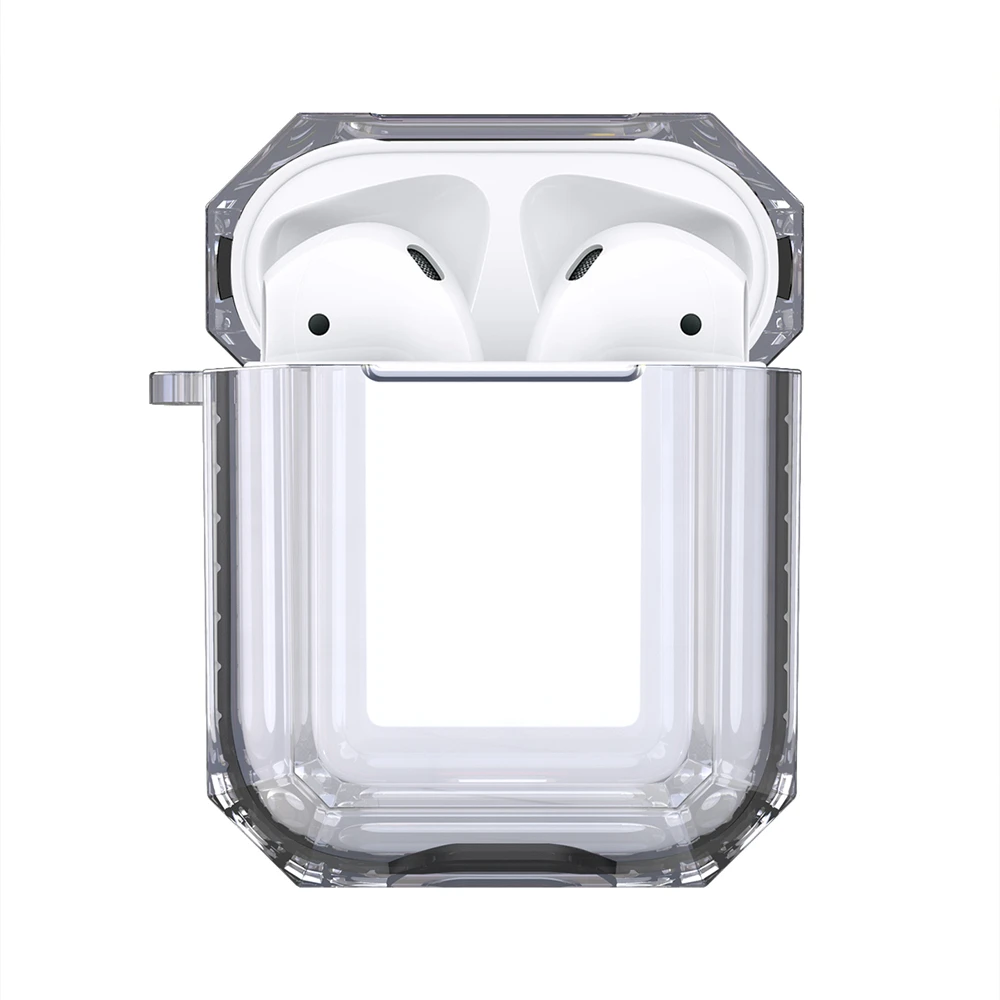 Для Airpods чехол из прозрачного силикона роскошный двойной цветной наушник защитный чехол для Air Pods чехол