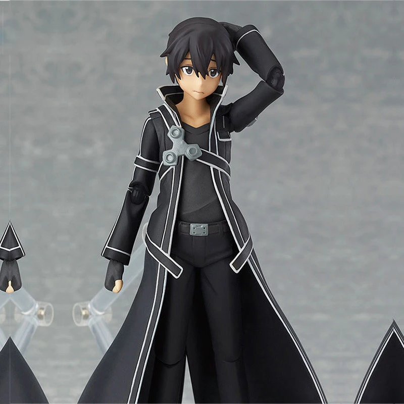 Новинка 15 см меч искусство онлайн Kirigaya Kazuto Kirito Figma фигурка ПВХ CHN Ver/Модель Кукла с