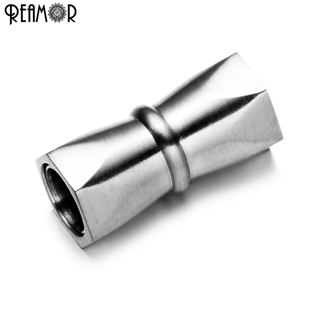 Matte RUIMO в продаже 6 мм отверстие 316l нержавеющей магнитный браслет со стальными элементами подходят круглый кожаный шнур магнитные пряжки для изготовление браслетов - Цвет: Matte
