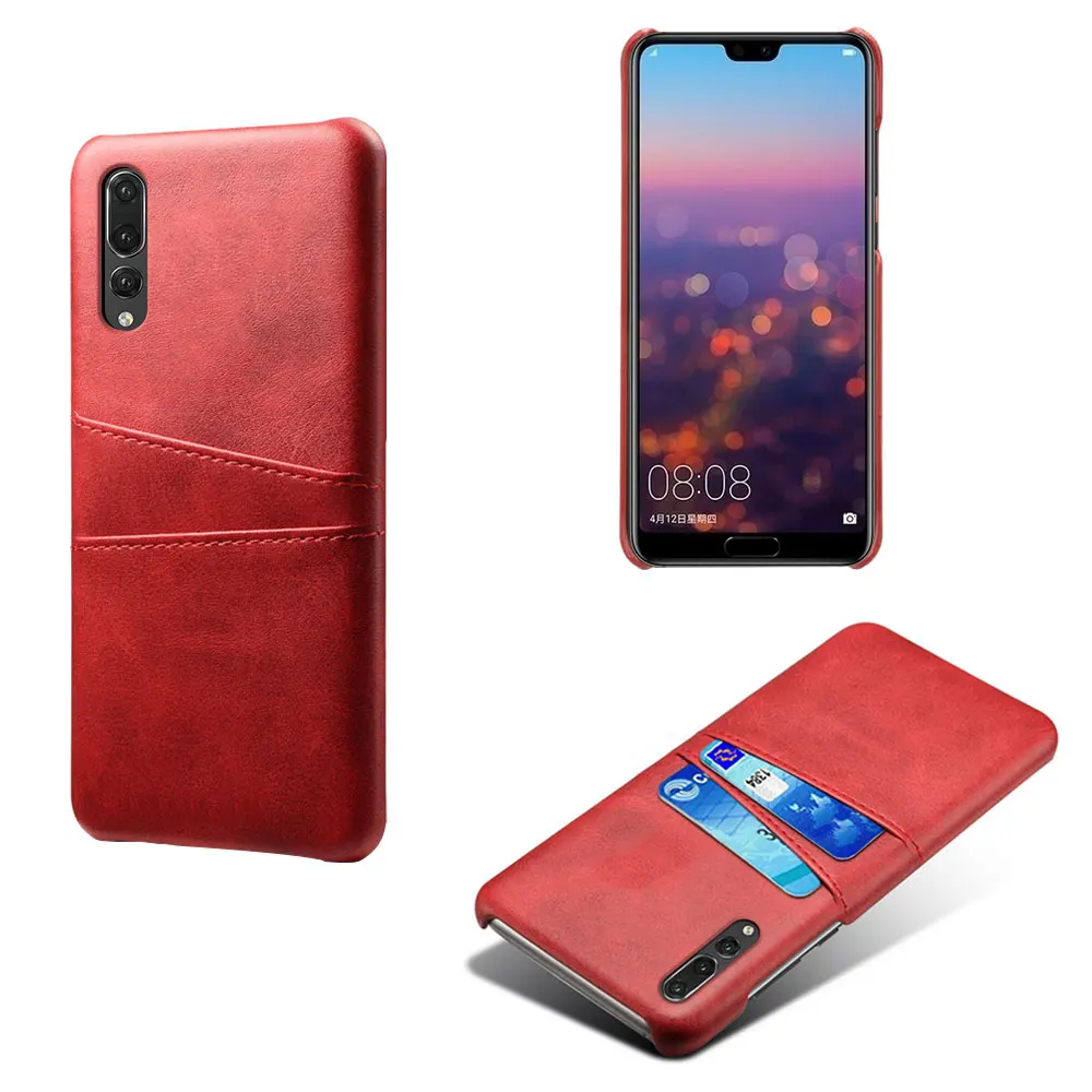 Red Чехол для huawei P20 P30 P10 Pro Lite Plus P9 P8 lite чехол со слотом для карт из искусственной кожи+ PC чехол s для huawei P8 P9 Lite P10 Plus P30 - Цвет: Red