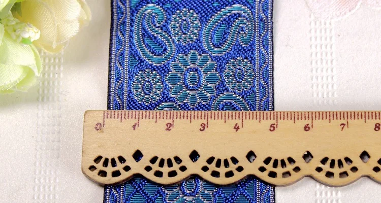 Китайские ленты 10 ярдов * 5 см цифровые жаккардовые для цветов вышивки аксессуары