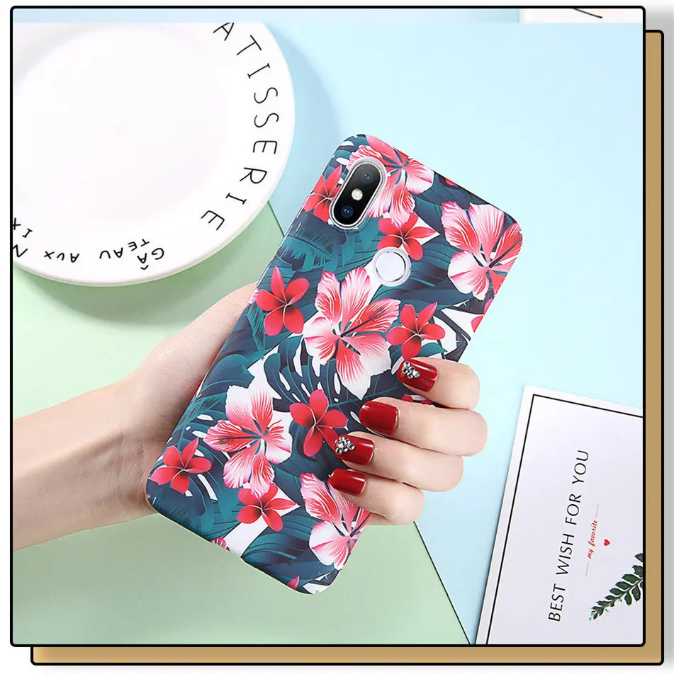 USLION цветочный чехол для телефона, чехол для Xiao mi 8 mi 8 SE mi A1 A2 5X 6X mi Pocophone F1 Red mi 6 Pro 6A Note 5 Pro, жесткий чехол из поликарбоната