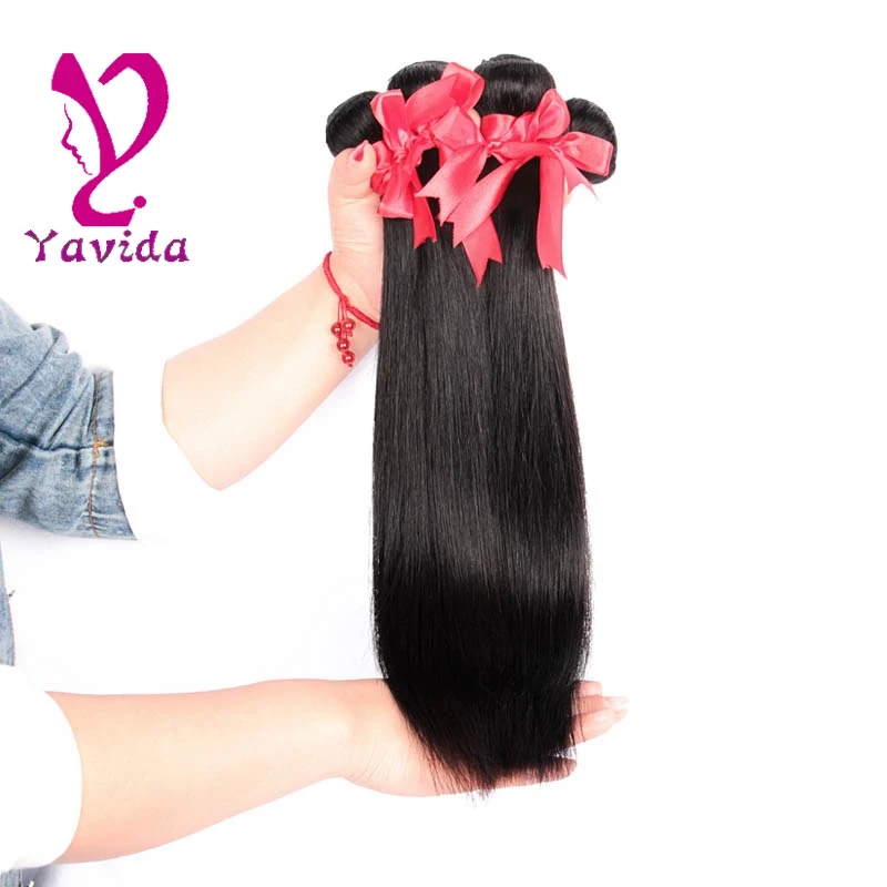 7a Brazilian Virgin Hair 4Bundles Straight extension Weave Bundles Mink piece |