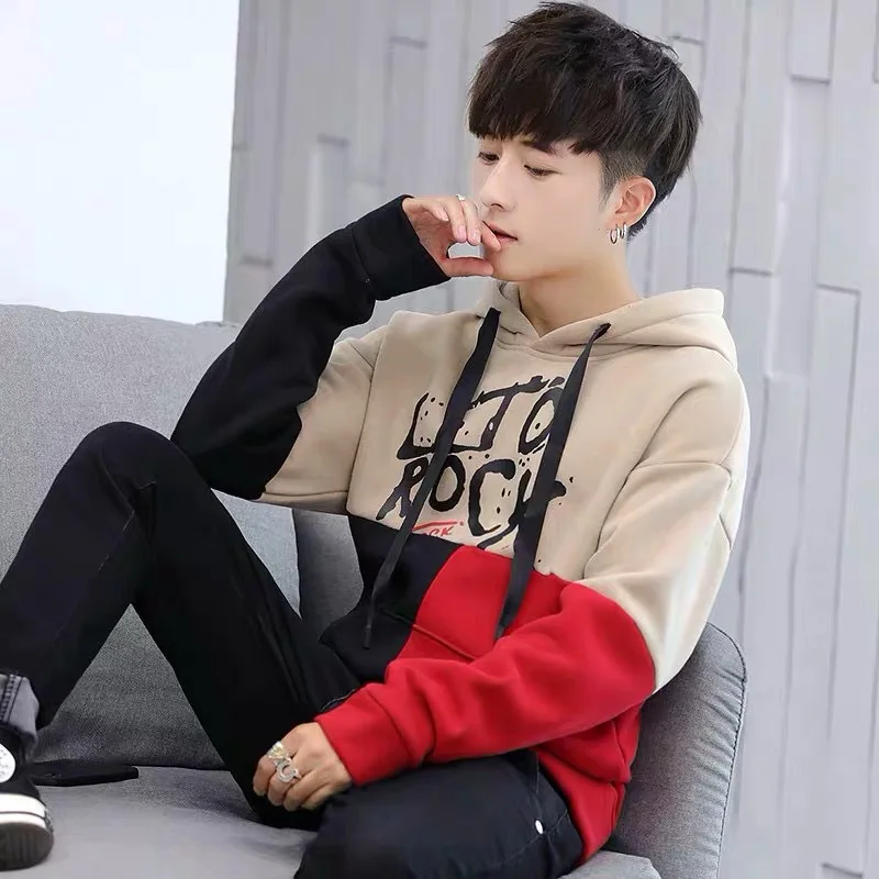Новинка весна осень 2019 Мужская модная толстовка с капюшоном для учеников младшей