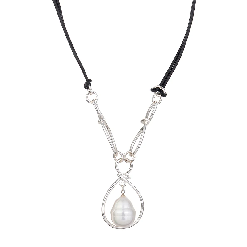 2017 Новый Дизайн Ожерелье Модные Женщины Сплава Веревку Цепи Water Drop Форма