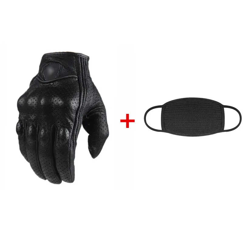 Новинка 2018 черные крутые мотоциклисты кожаные перчатки мужские Кожаные